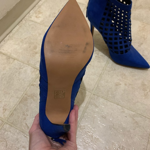 Stunning cobalt blue heel boots - Picture 2 of 5
